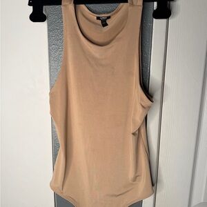 Express Tan Sleeveless Bodysuit